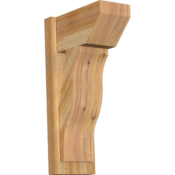Ekena Millwork Funston Slat Rough Sawn Outlooker, Western Red Cedar, 8"W x 14"D x 26"H OUT08X14X26FST06RWR - main